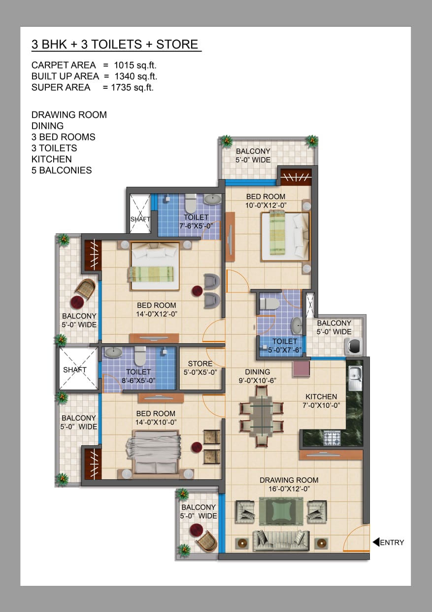 Ramprastha Imperial Heights Floor Plan