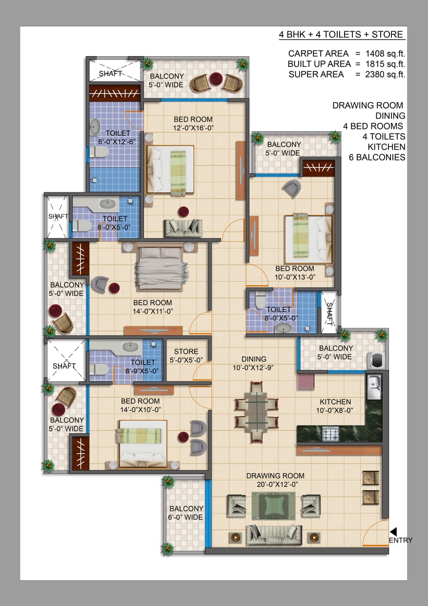 Ramprastha Imperial Heights Floor Plan